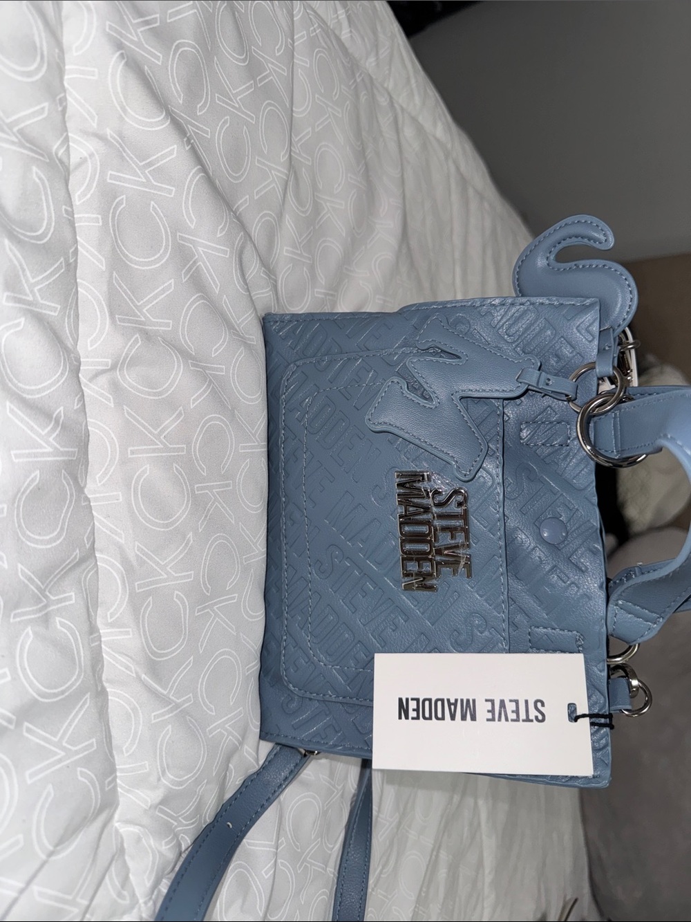 Steve Madden Dusty Blue Mini Crossbody Bag